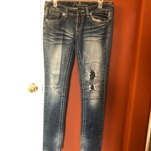 Premier by rue21 skinny distressed jeans